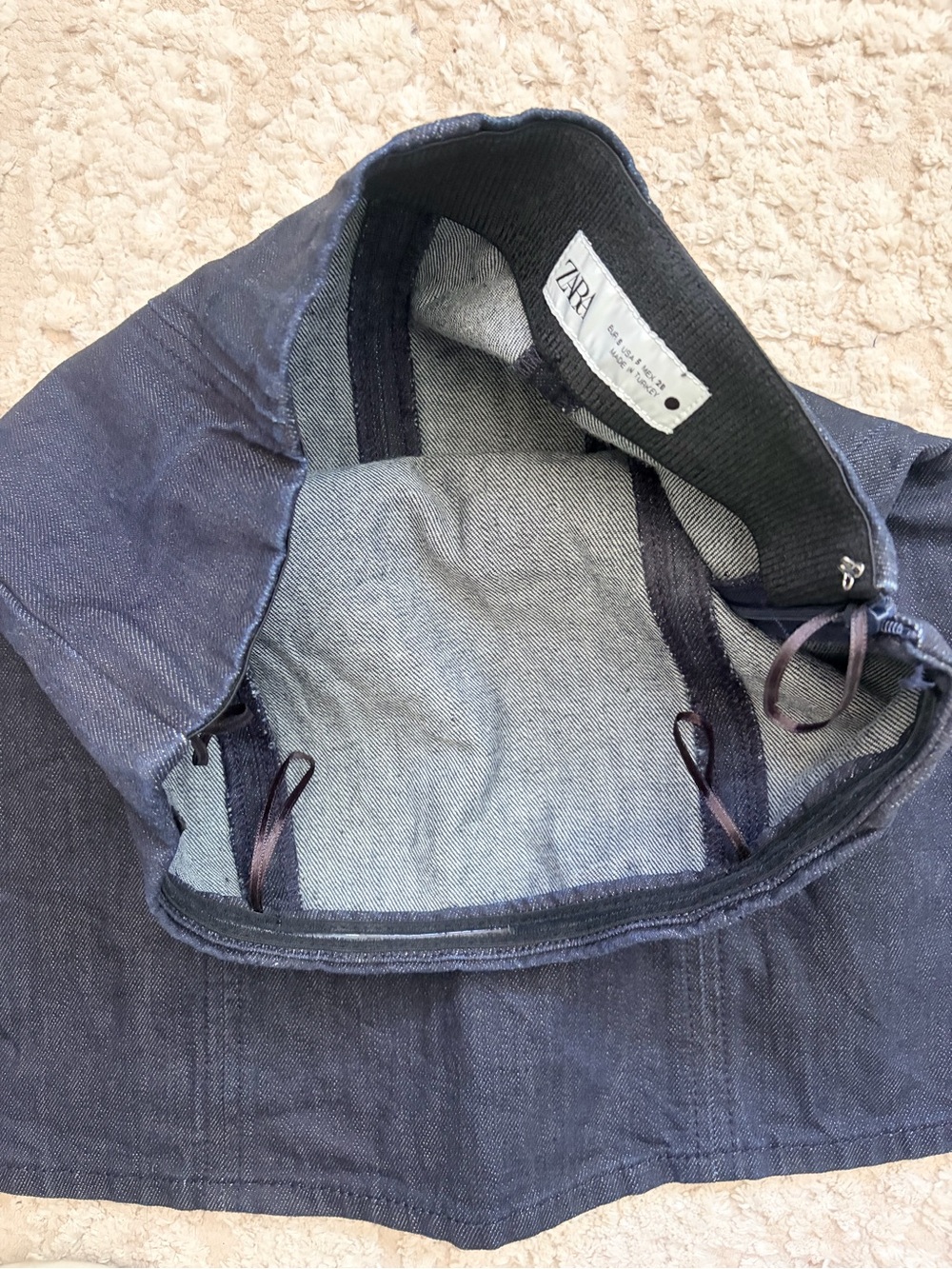 Zara Black and Light Blue Denim Strapless Bustier S - Picture 4 of 11